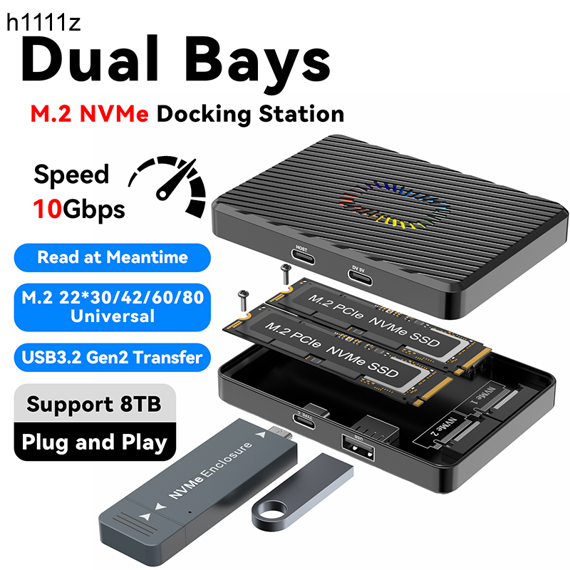 8Tb M2 Nvme Ssd - Stacja dokująca Dual Bays M.2 NVME