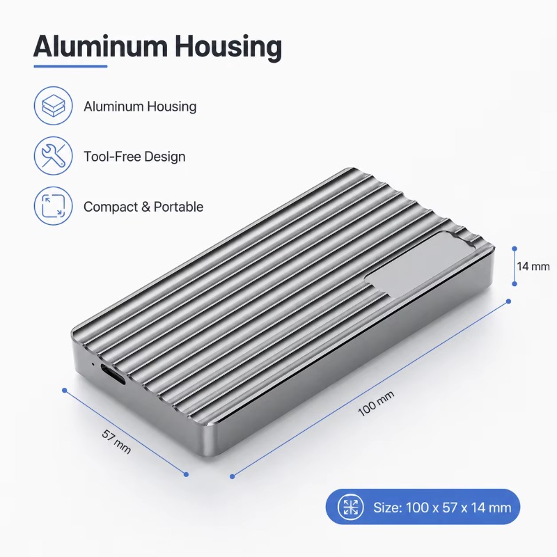 Aluminiowa obudowa M.2 NVMe SS – Usb4 40Gbps External Ssd 8Tb recenzja i cena